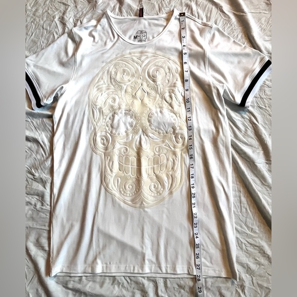!Ay Guey! White Skull Graphic Men's T-Shirt Size Medium NWT - Picture 9 of 14